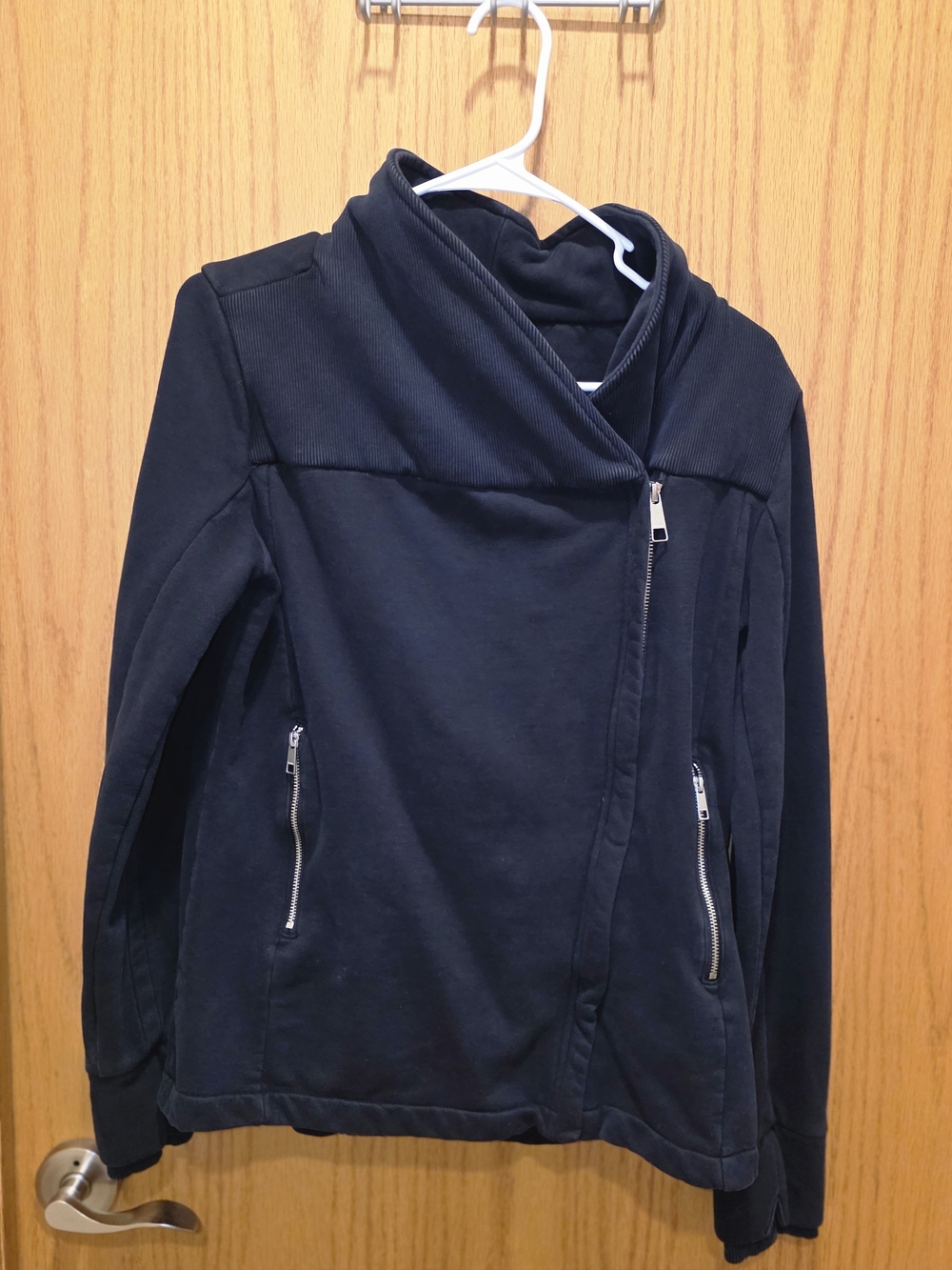 Bench Black Asymmetrical Zip Hoodie Jacket
